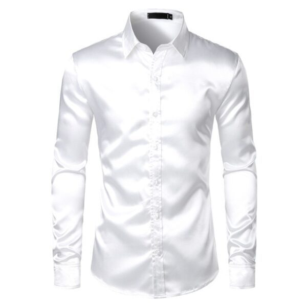 The Luminescent Vinylon Pointed Collar Shirt - Image 2