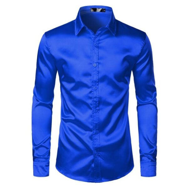 The Luminescent Vinylon Pointed Collar Shirt - Image 3